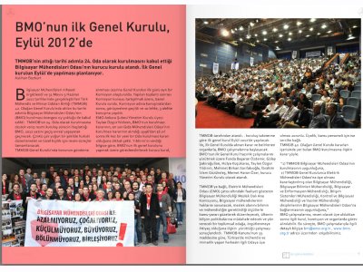 BMO`NUN İLK GENEL KURULU, EYLÜL 2012`DE (BİLİŞİM DERGİSİ, TEMMUZ 2012)
