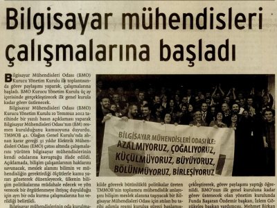 BİLGİSAYAR MÜHENDİSLERİ ÇALIŞMALARINA BAŞLADI (BİRGÜN, 12.07.2012)