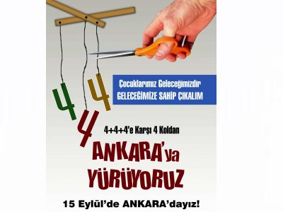 4+4+4`E KARŞI MİTİNG 15 EYLÜL CUMARTESİ GÜNÜ ANKARA`DA...
EMEK ÖRGÜTLERİ ÇOCUKLARA SAHİP ÇIKIYOR