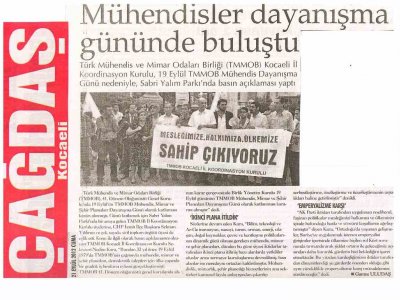 MÜHENDİSLER DAYANIŞMA GÜNÜNDE BULUŞTU-ÇAĞDAŞ KOCAELİ