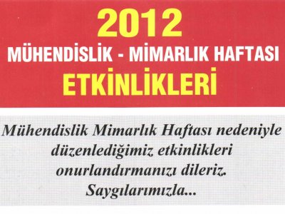TMMOB DENİZLİ İKK MÜHENDİSLİK MİMARLIK HAFTASI ETKİNLİKLERİ