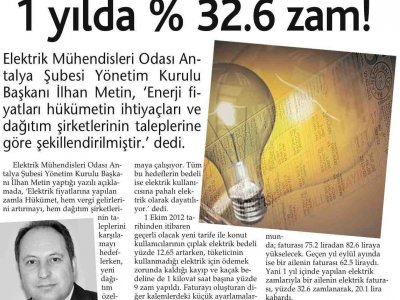 1 YILDA % 32.6 ZAM ! (HÜRSES ANTALYA-06.10.2012)