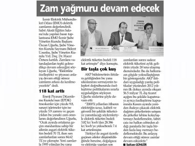 ZAM YAĞMURU DEVAM EDECEK - 03.10.2012 - YENİGÜN