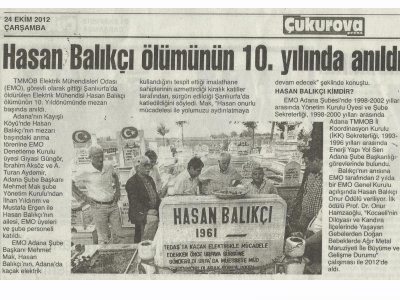 HASAN BALIKÇI`YI ANDIK