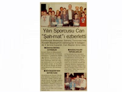 9.CUMHURİYET KUPASI SATRANÇ TURNUVASI-KOCAELİ GAZETESİ