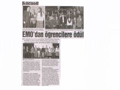 EMO`DAN ÖĞRENCİLERE ÖDÜL-DEMOKRAT KOCAELİ