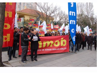 TMMOBDEN ÖNCE İNSAN, ÖNCE SAĞLIK, ÖNCE İŞ GÜVENLİĞİ EYLEMİ
