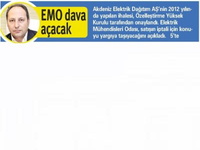 EMO DAVA AÇACAK  (AKDENİZ MANŞET-13.03.2013)