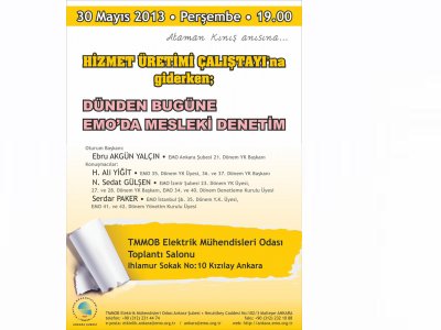 DÜNDEN BUGÜNE EMODA MESLEKİ DENETİM PANELİ DÜZENLENECEK