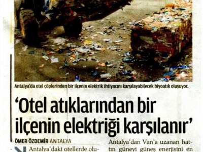 OTEL ATIKLARINDAN BİR İLÇENİN ELEKTRİĞİ KARŞILANIR (ZAMAN ANTALYA-06.07.2013)
