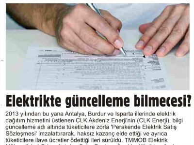 ELEKTRİKTE GÜNCELLEME BİLMECESİ (NEHİR 08.04.2014)