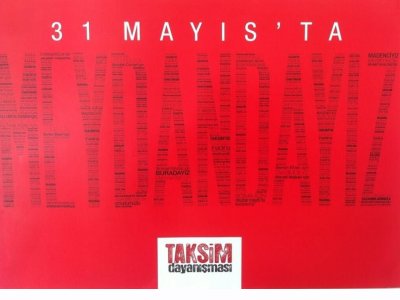 TAKSİM DAYANIŞMASI: 31 MAYIS`TA MEYDANDAYIZ!