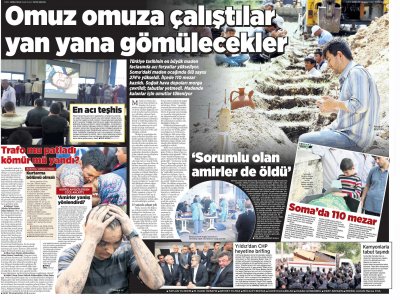 OMUZ OMUZA ÇALIŞTILAR YAN YANA GÖMÜLECEKLER -15.05.2014 -MİLLİYET