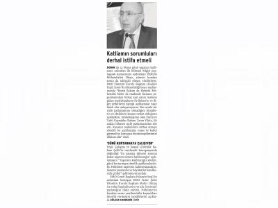 KATLİAMIN SORUMLULARI DERHAL İSTİFA ETMELİ - 25.05.2014 - BİRGÜN