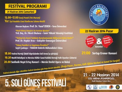 5.SOLİ GÜNEŞ FESTİVALİNE DAVETLİSİNİZ