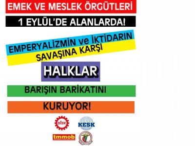 DİSK, KESK, TMMOB, TTB ORTAK 1 EYLÜL BASIN AÇIKLAMASI POLİSİN ENGELLEMELERİNE KARŞIN GERÇEKLEŞTİRİLDİ