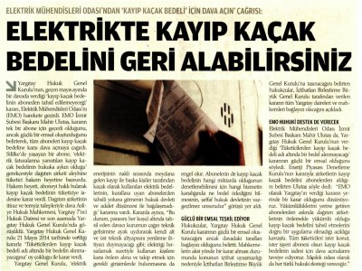 ELEKTRİKTE KAYIP KAÇAK BEDELİNİ GERİ ALABİLİRSİNİZ - 22.09.2014 - ZAMAN