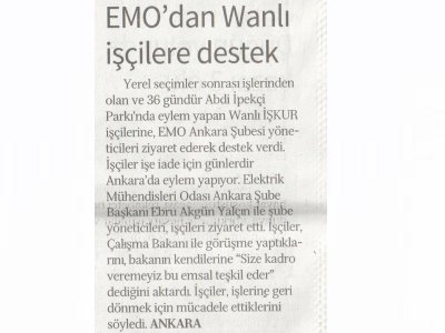 EMODAN VANLI İŞÇİLERE DESTEK (ÖZGÜR GÜNDEM, 17.10.2014)