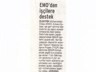 EMODAN İŞÇİLERE DESTEK (EVRENSEL, 17.10.2014)