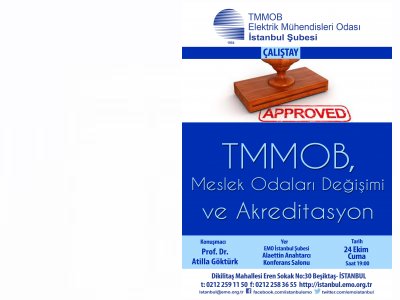 TMMOB MESLEK ODALARI DEĞİŞİMİ VE AKREDİTASYON ÇALIŞTAYI İSTANBUL HAZIRLIK TOPLANTISI