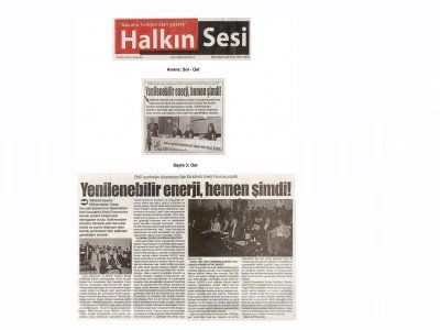 YENİLENEBİLİR ENERJİ HEMEN ŞİMDİ-HALKIN SESİ