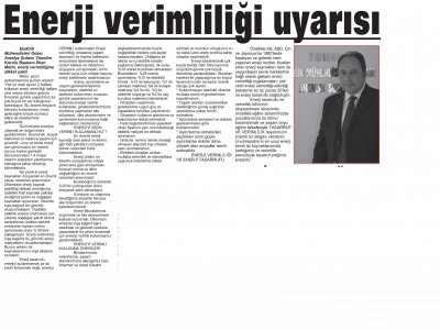 ENERJİ VERİMLİLİĞİ UYARISI (ANTALYA EKONOMİ-17.01.2015)