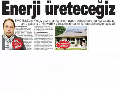ENERJİ ÜRETECEĞİZ (ANTALYA GÜNDEM-22.01.2015)