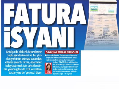 HÜRRİYET AKDENİZ (FATURA İSYANI-23.01.2015)