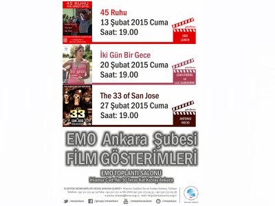 EMO ANKARA ŞUBESİ FİLM GÖSTERİMLERİ