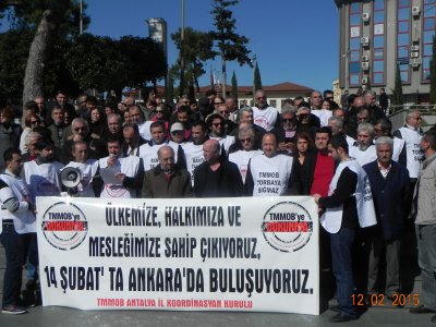 TMMOB ANTALYA İKK: TMMOB İLE BİR ARADA, OMUZ OMUZA, ANKARA YÜRÜYÜŞÜMÜZE BAŞLIYORUZ!