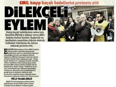 DİLEKÇELİ EYLEM (HÜRRİYET ANKARA, 22.2.2015)