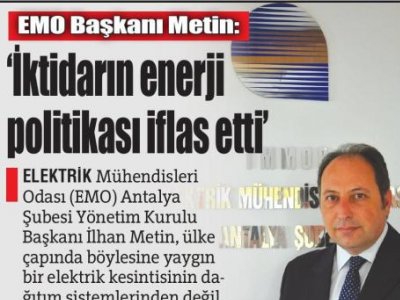 İKTİDARIN ENERJİ POLİTİKASI İFLAS ETTİ (AKDENİZDE YENİ YÜZYIL-02.04.2015)