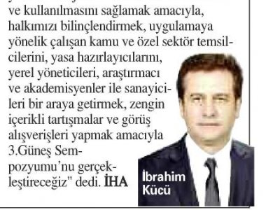 3.GÜNEŞ SEMPOZYUMU (AKDENİZ MANŞET-07.04.2015)