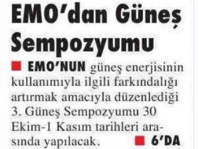 EMODAN GÜNEŞ SEMPOZYUMU (ANTALYA KÖRFEZ-07.04.2015)