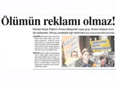 ÖLÜMÜN REKLAMI OLMAZ (15.04.2015, DOKUZ SÜTUN)
