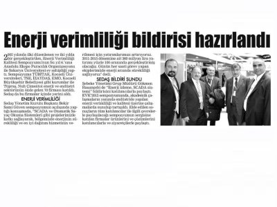 ENERJİ VERİMLİLİĞİ BİLDİRİSİ HAZIRLANDI-DEMOKRAT KOCAELİ