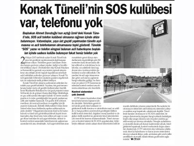 KONAK TÜNELİ`NDE SOS KULÜBESİ VAR, TELEFONU YOK - 07.06.2015 - HABER EKSPRES