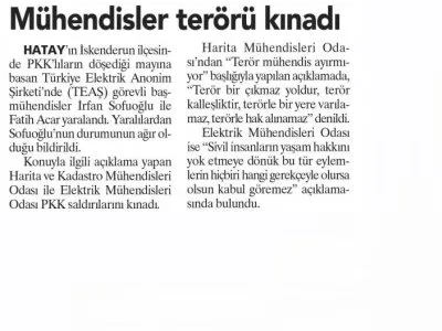 MÜHENDİSLER TERÖRÜ KINADI (AYDINLIK - 15.08.2015)