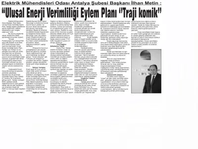 ULUSAL ENERJİ VERİMLİLİĞİ EYLEM PLANI `TRAJİ KOMİK` (ANTALYA EKONOMİ - 17.08.2015)