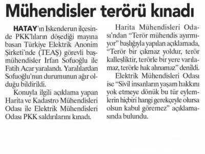 MÜHENDİSLER TERÖRÜ KINADI (AYDINLIK)