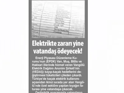ELEKTRİKTE ZARARI YİNE VATANDAŞ ÖDEYECEK! (BURSA HABER)