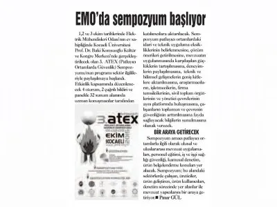 EMO`DA SEMPOZYUM BAŞLIYOR-ÇAĞDAŞ KOCAELİ