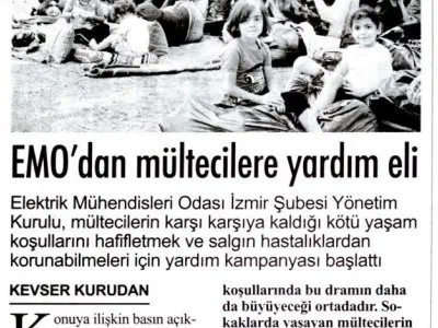 EMO`DAN MÜLTECİLERE YARDIM ELİ (İLKSES)