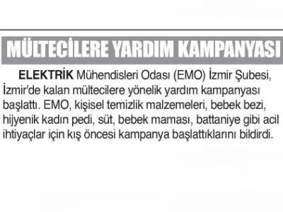 MÜLTECİLERE YARDIM KAMPANYASI(9 EYLÜL İZMİR)