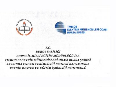 T.C.BURSA MİLLİ EĞİTİM MÜDÜRLÜĞÜ ENERJİ VERİMLİLİĞİ PROTOKOLÜ