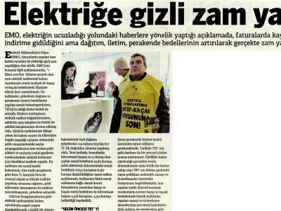 ELEKTRİĞE GİZLİ ZAM (TARAF)
