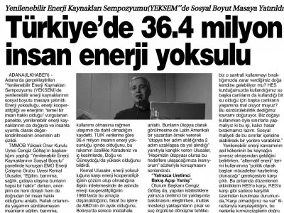 TÜRKİYE`DE 36.4 MİLYON İNSAN ENERJİ YOKSULU (İLK HABER)