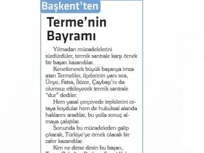 TERME`NİN BAYRAMI (ŞÜKRÜ KARAMAN/BAŞKENT`TEN- HEDEF HALK)