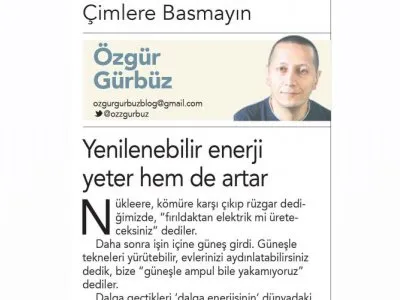YENİLENEBİLİR ENERJİ YETER HEM DE ARTAR (ÖZGÜR GÜRBÜZ- BİRGÜN)