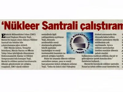 `NÜKLEER SANTRALİ ÇALIŞTIRAMAZSINIZ (TARAF)
